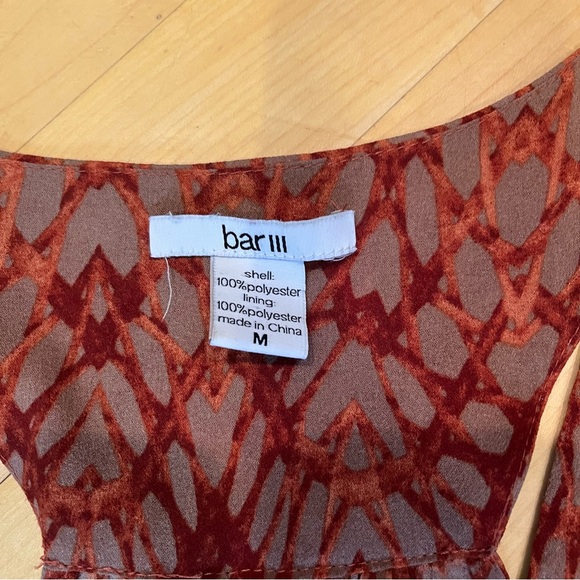 Bar III Orange Patterned Dress - Picture 2 of 5